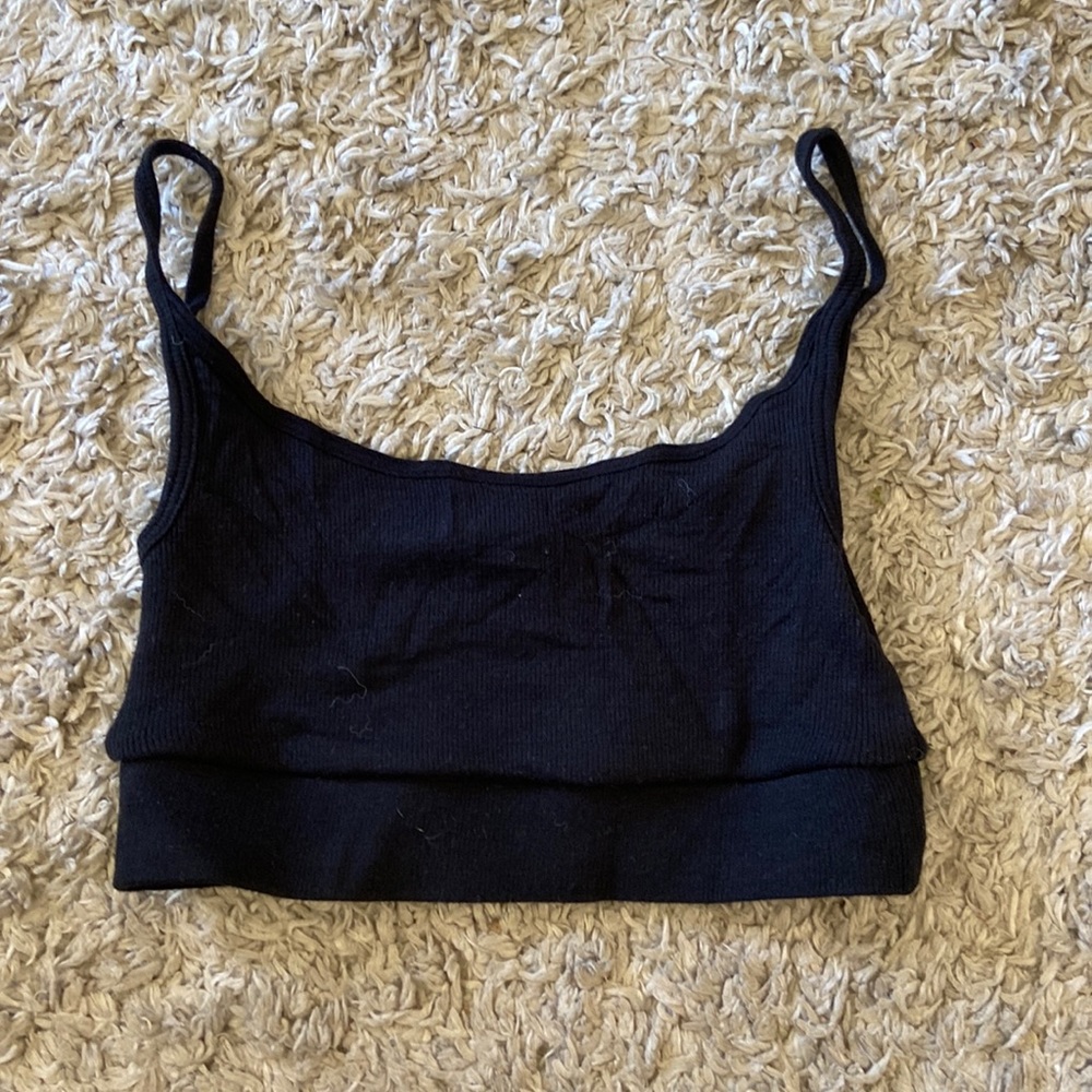 ATM Anthony Thomas Melillo Black Ribbed Bralette